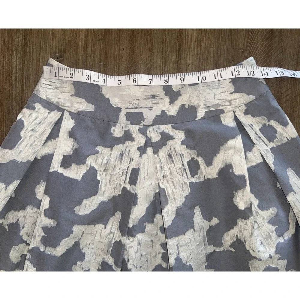 Kate Spade New York Skirt The Rules Pleated A-Line Gray White Lined Skirt Size 4
